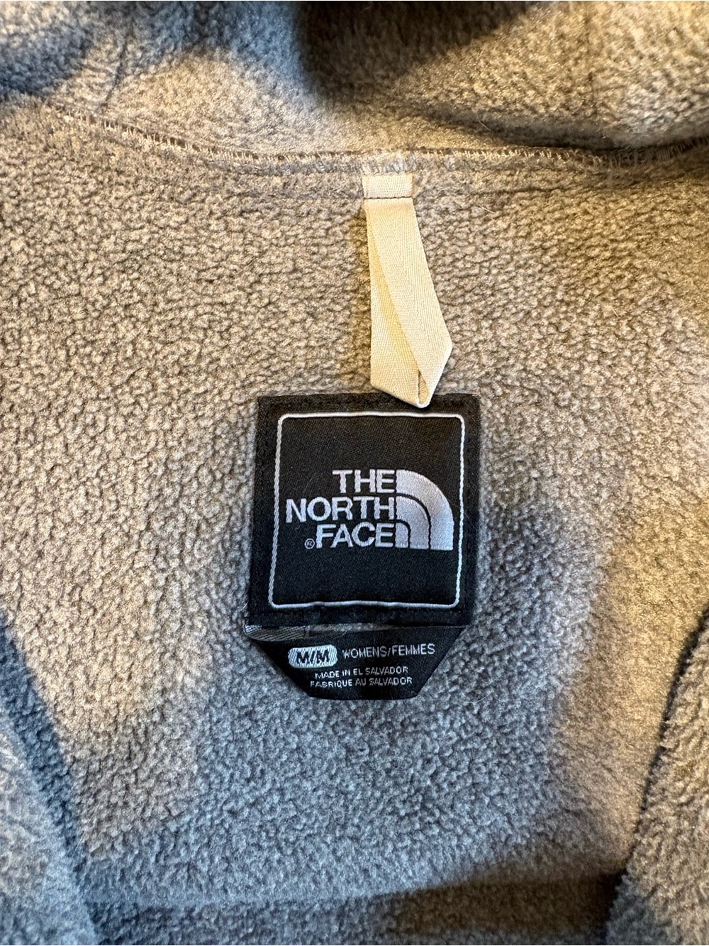 The North Face Hooded Sherpa Fleece Jacket - Light Gray - Picture 2 of 4